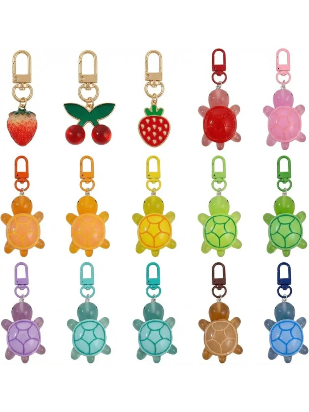 Colorful Lobster Claw Keychain Clips - 60pcs Bulk Swivel Clasps for DIY Crafts
